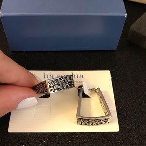 Lia Sophia silver earrings